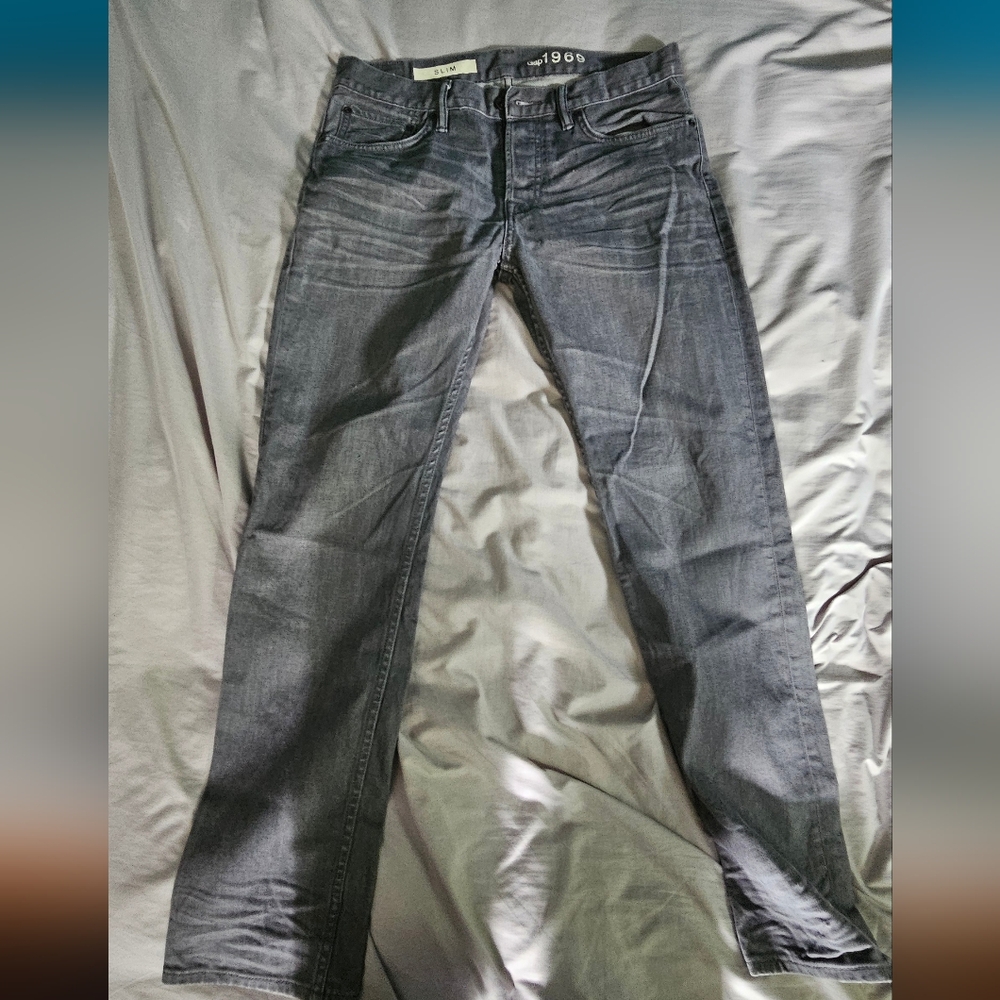 Men's skim Gray Jeans